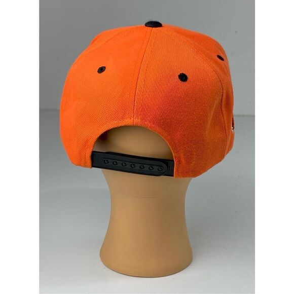 Zephyr Lacer Collection Headwear Snapback Hat Cap Adult One Size Orange Black BL - Picture 5 of 8